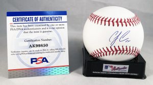Colorado Rockies C J Cron Signed Authentic MLB Baseball PSA/DNA