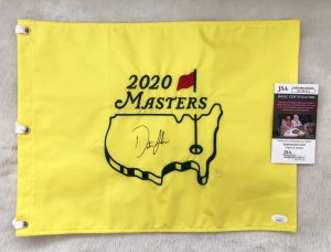 Dustin Johnson Signed Masters Flag 2020 Champion Golf Pin Flag JSA