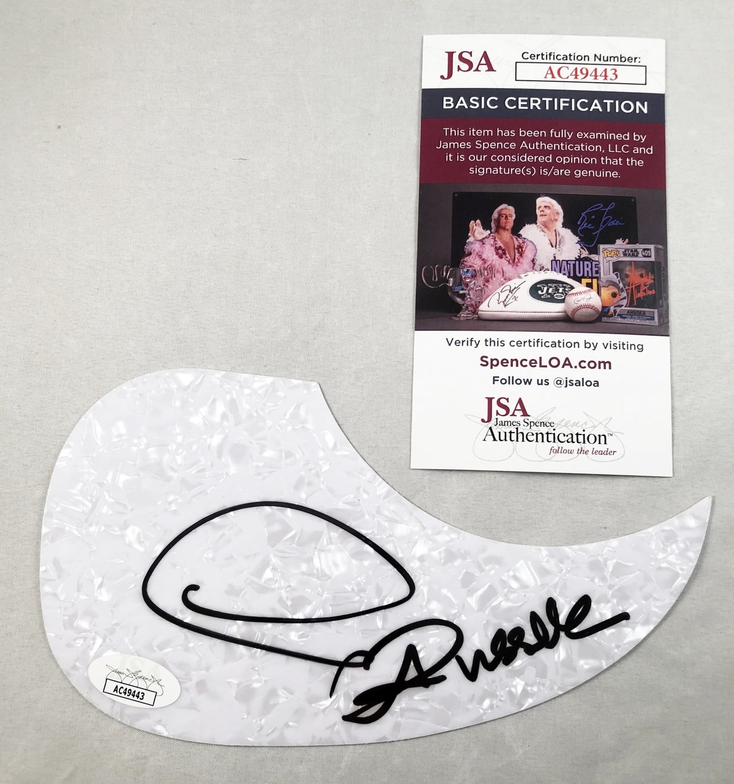 Air Supply Russell Hitchcock Graham Russell Signed Acoustic Pickguard JSA