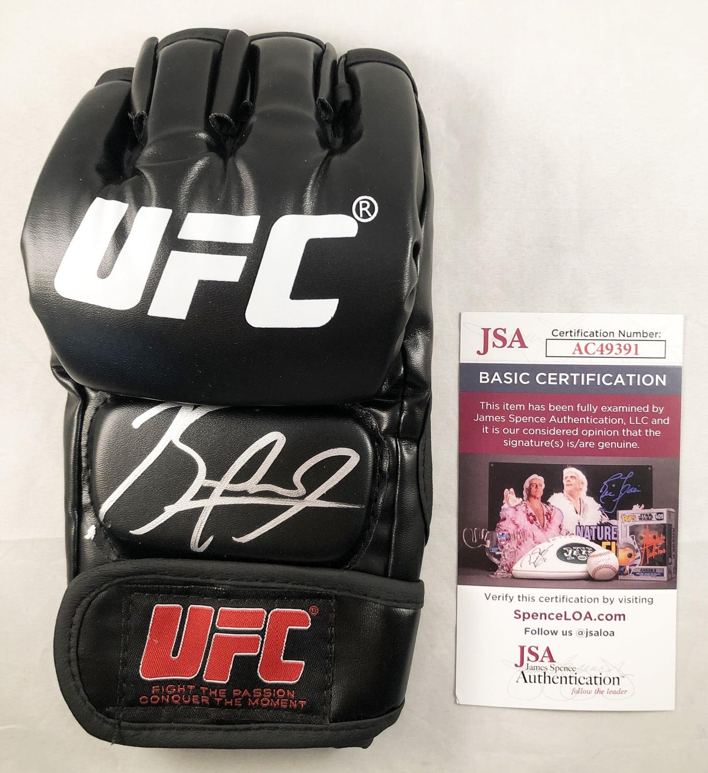 Kamaru Usman Signed UFC MMA Glove JSA