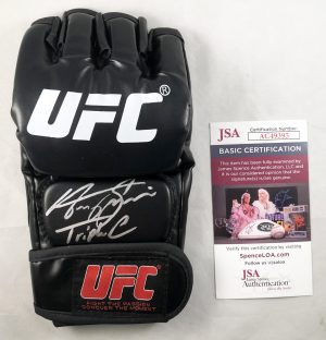 Henry Cejudo Signed UFC MMA Glove Triple C JSA 4