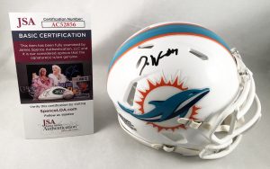 Miami Dolphins Jaylen Waddle Signed Mini Helmet JSA 6