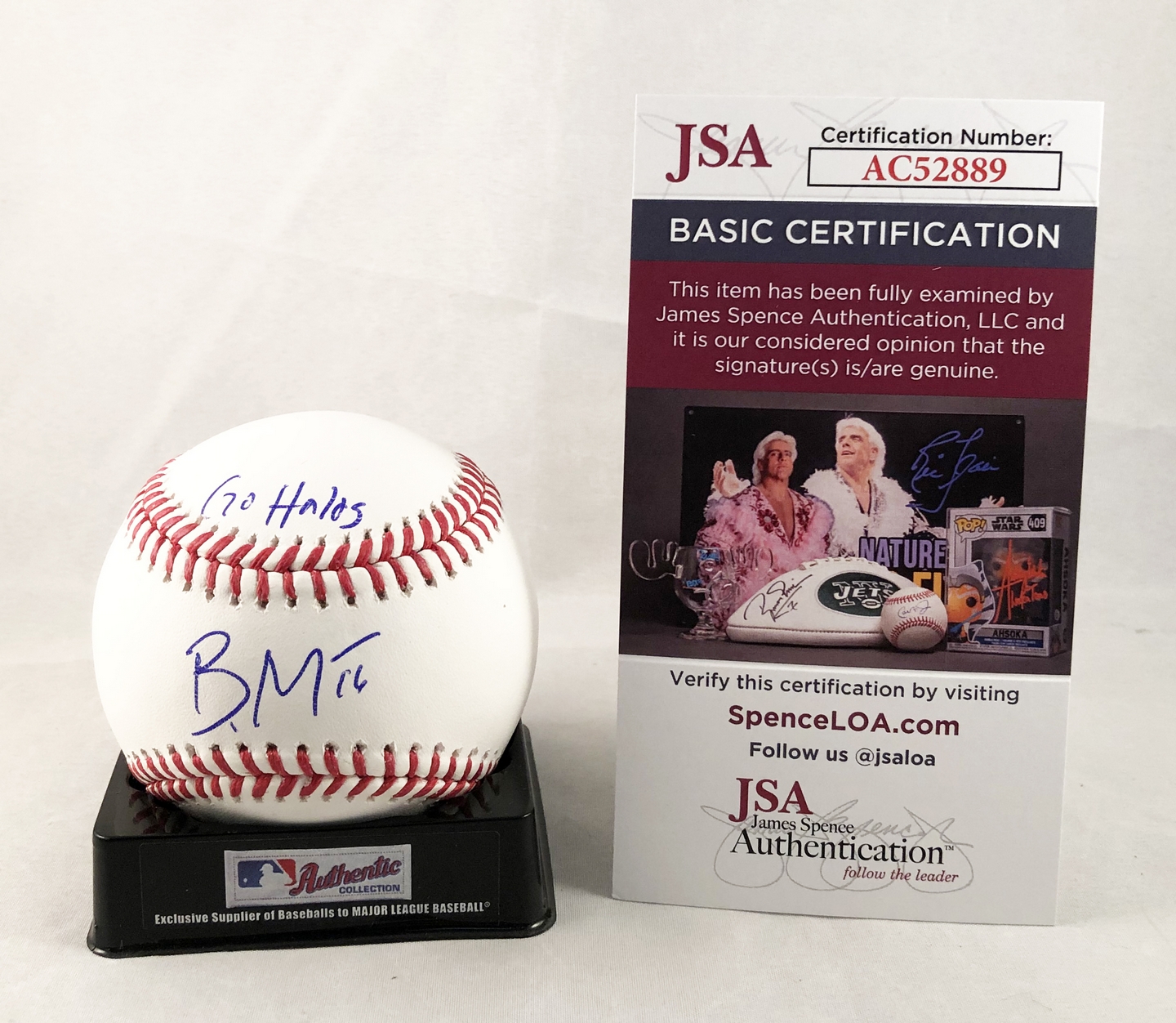 Los Angeles Angels Brandon Marsh Signed Authentic MLB Baseball JSA