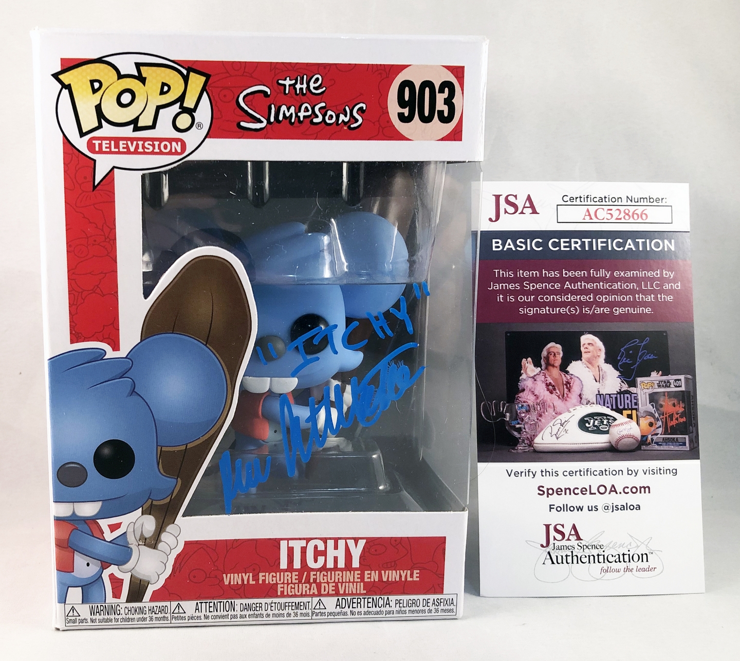 Dan Castellaneta Signed Funko Pop JSA Itchy
