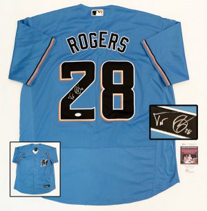 Miami Marlins Trevor Rogers Signed Jersey JSA
