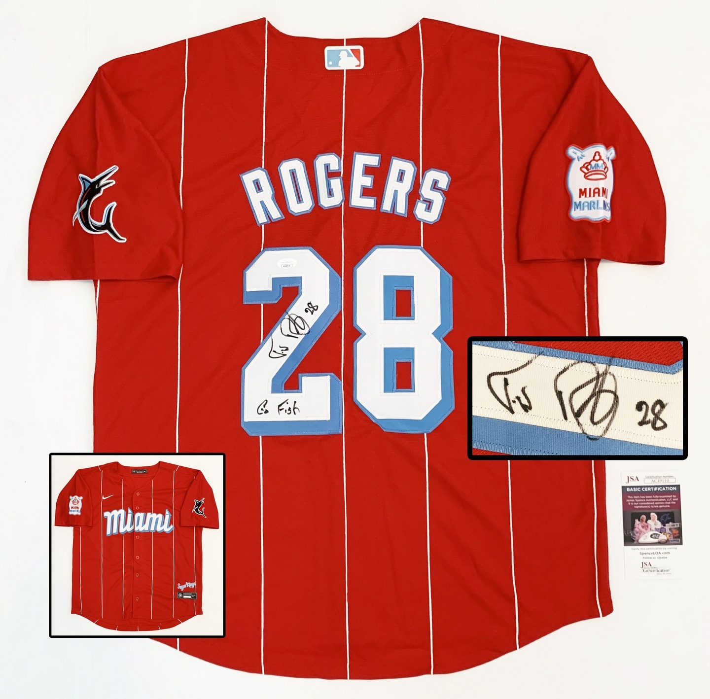 Miami Marlins Trevor Rogers Signed Jersey JSA 1