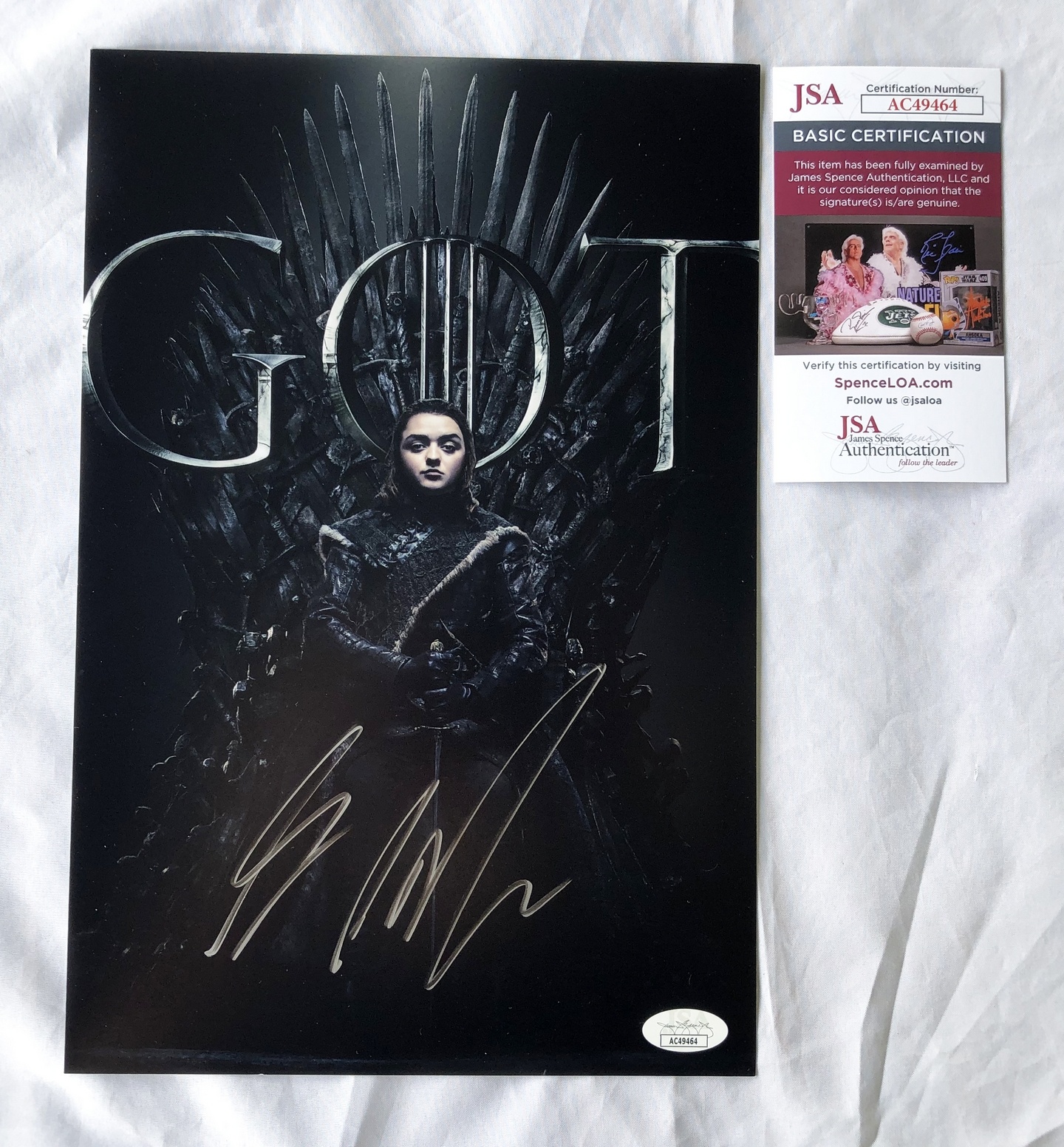George RR Martin Signed 8x12 Photo Game of Thrones JSA 3