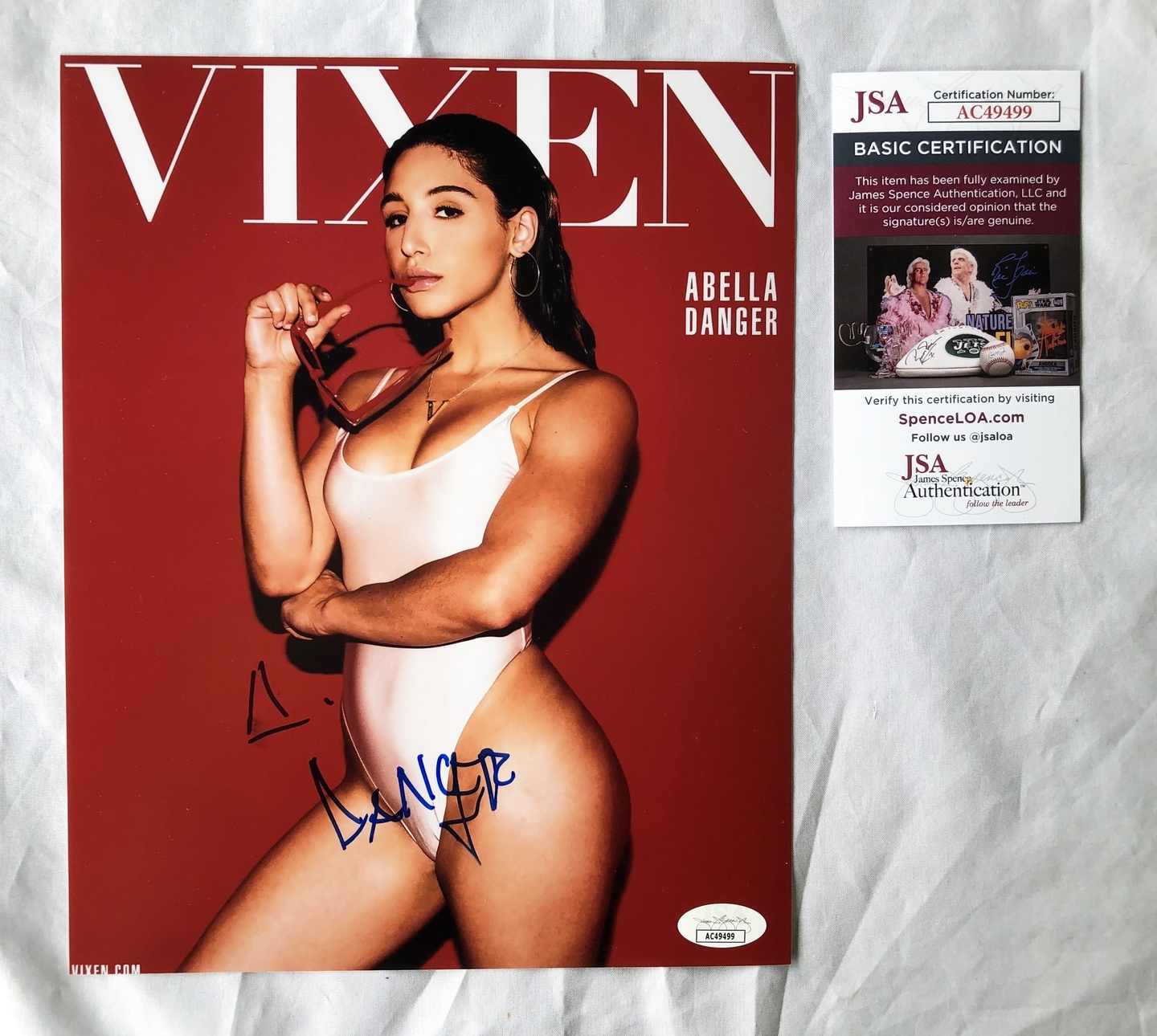 Abella Danger Signed 8x10 Photo Sexy Porn Star JSA