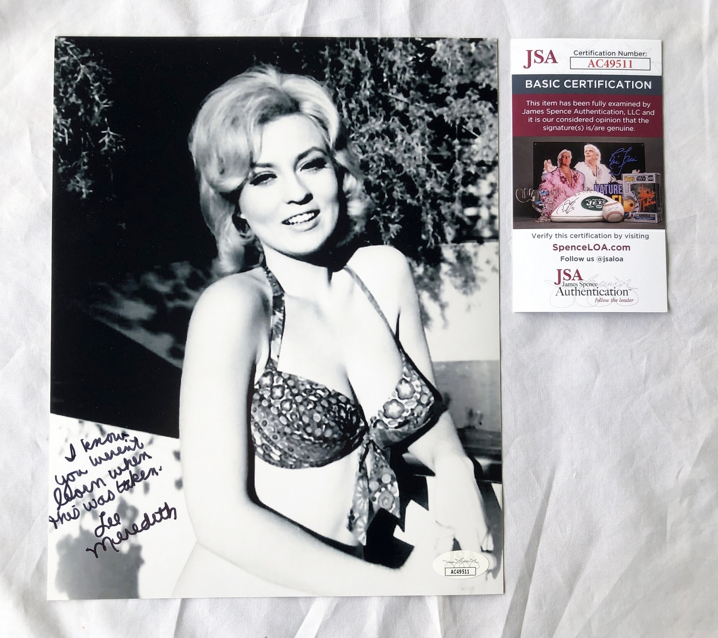 Lee Meredith Signed 8x10 Photo The Producers JSA
