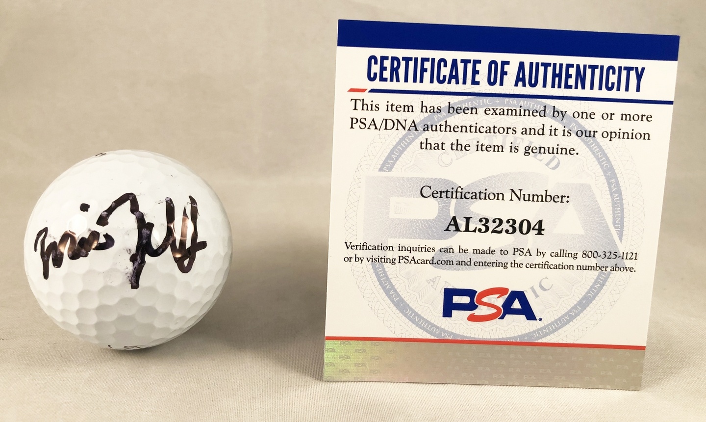 Will Zalatoris Signed Golf Ball PSA/DNA