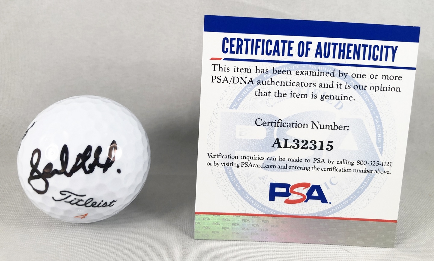 Sahith Theegala Signed Golf Ball PSA/DNA
