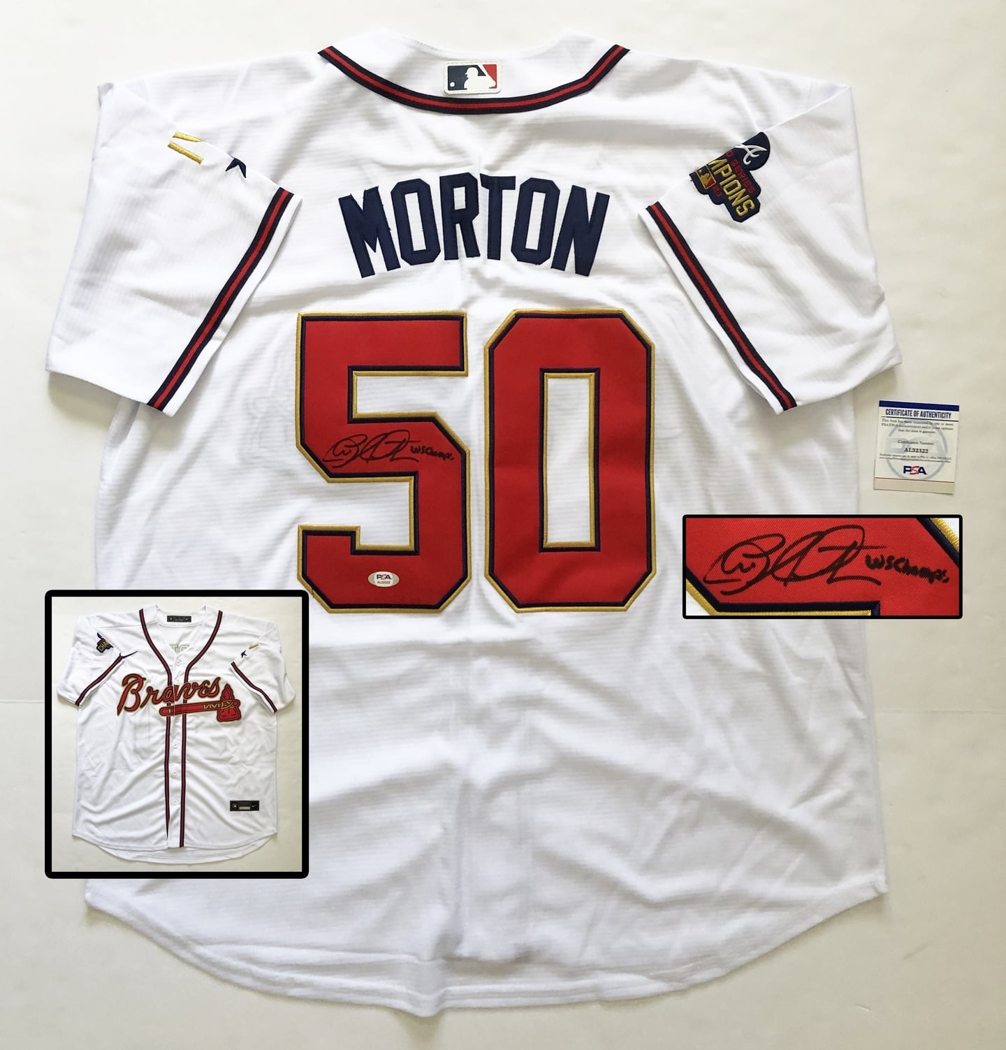 Atlanta Braves Charlie Morton Signed Jersey PSA/DNA
