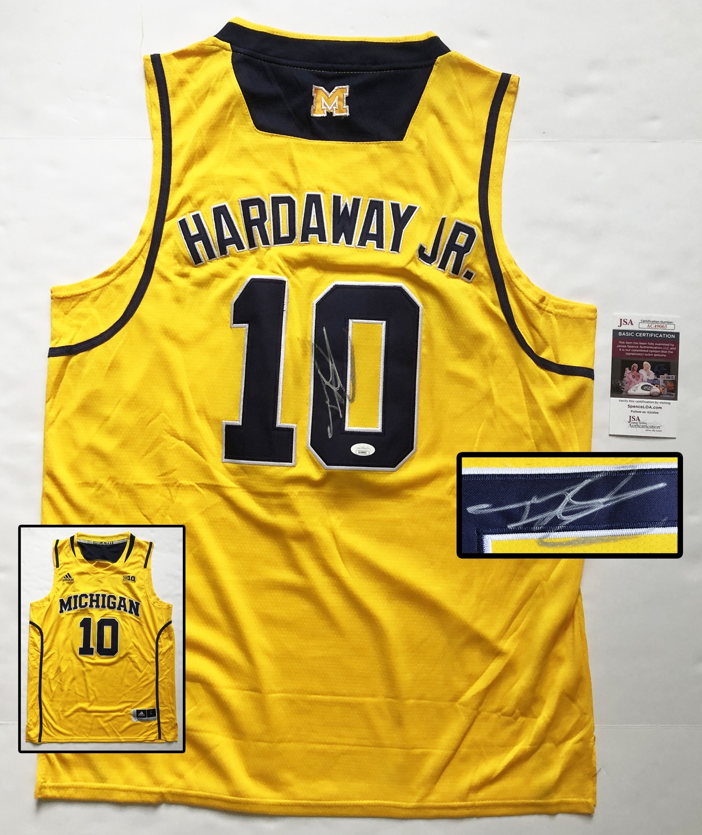 Michigan Wolverines Tim Hardaway Jr Signed Jersey JSA