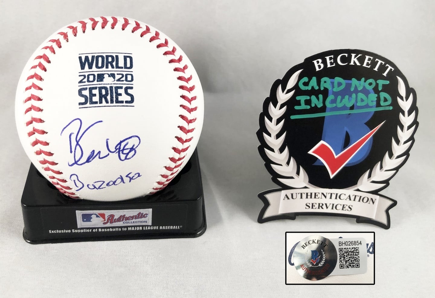 Los Angeles Dodgers Brusdar Graterol Signed 2020 World Series Baseball Beckett
