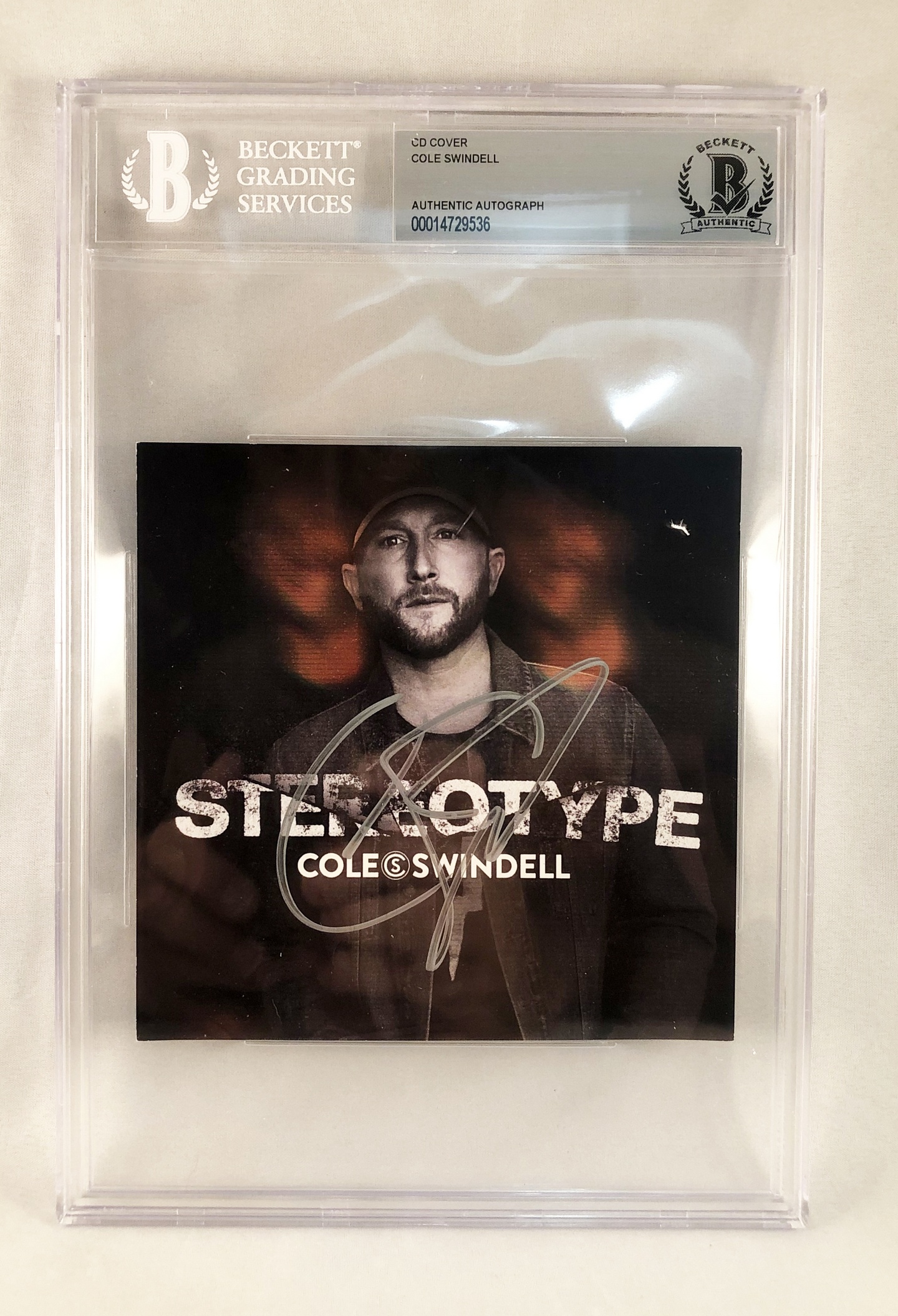 Cole Swindell Signed CD Cover Beckett BAS
