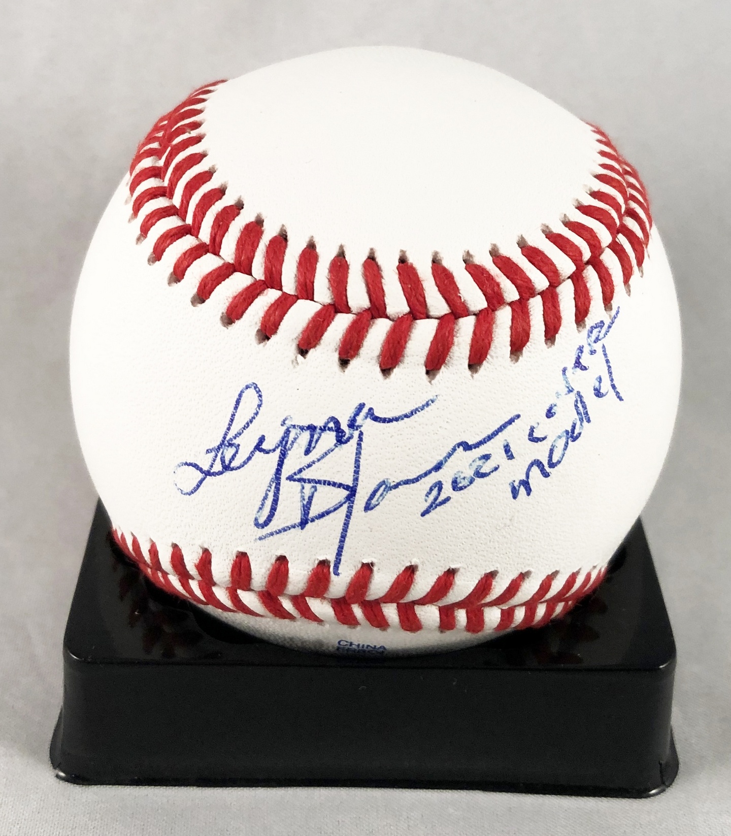 Leyna Bloom Signed Baseball SI Swim 2021 Cover Model 1