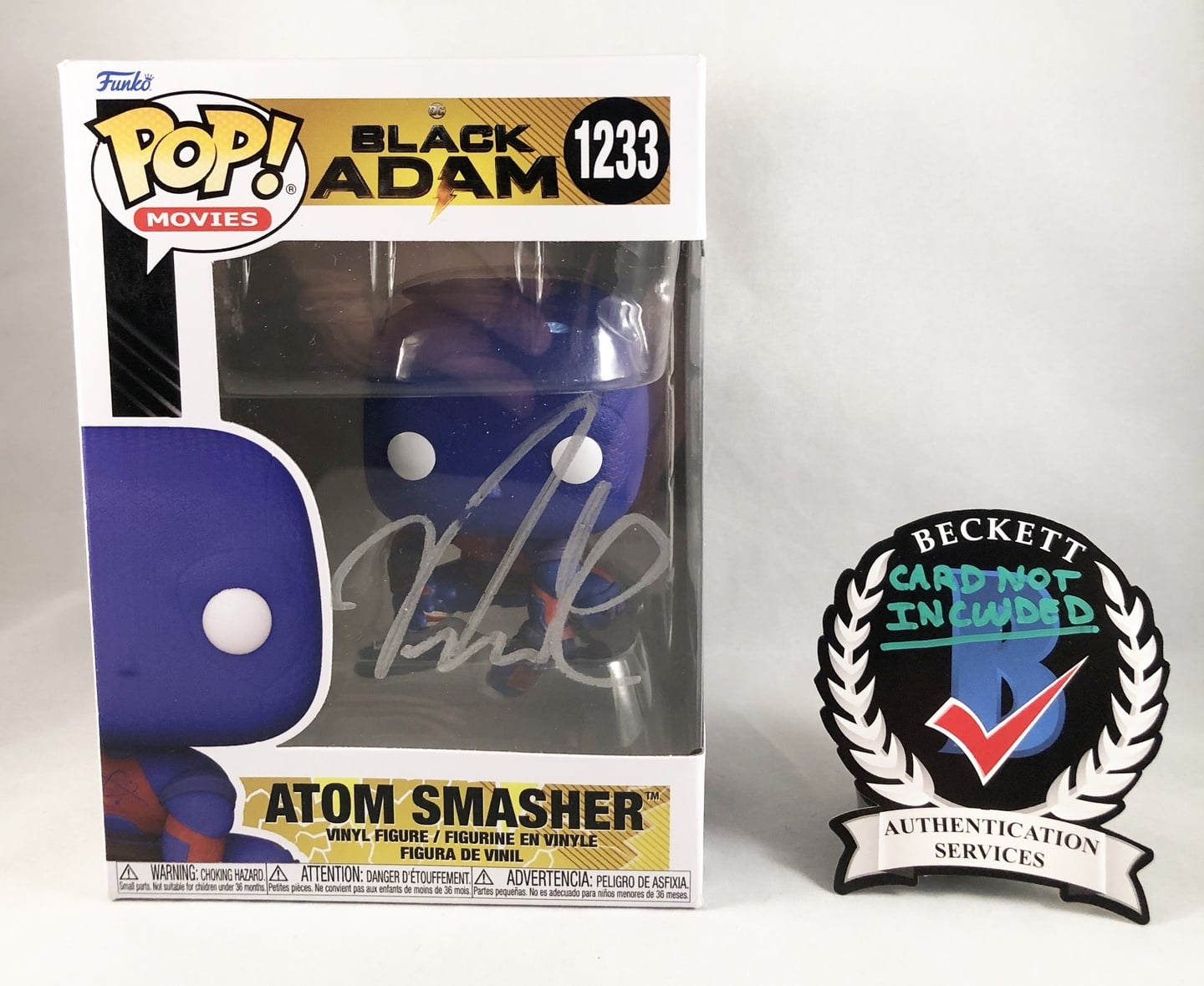 Noah Centineo Signed Funko Pop Black Adam Atom Smasher Beckett BAS