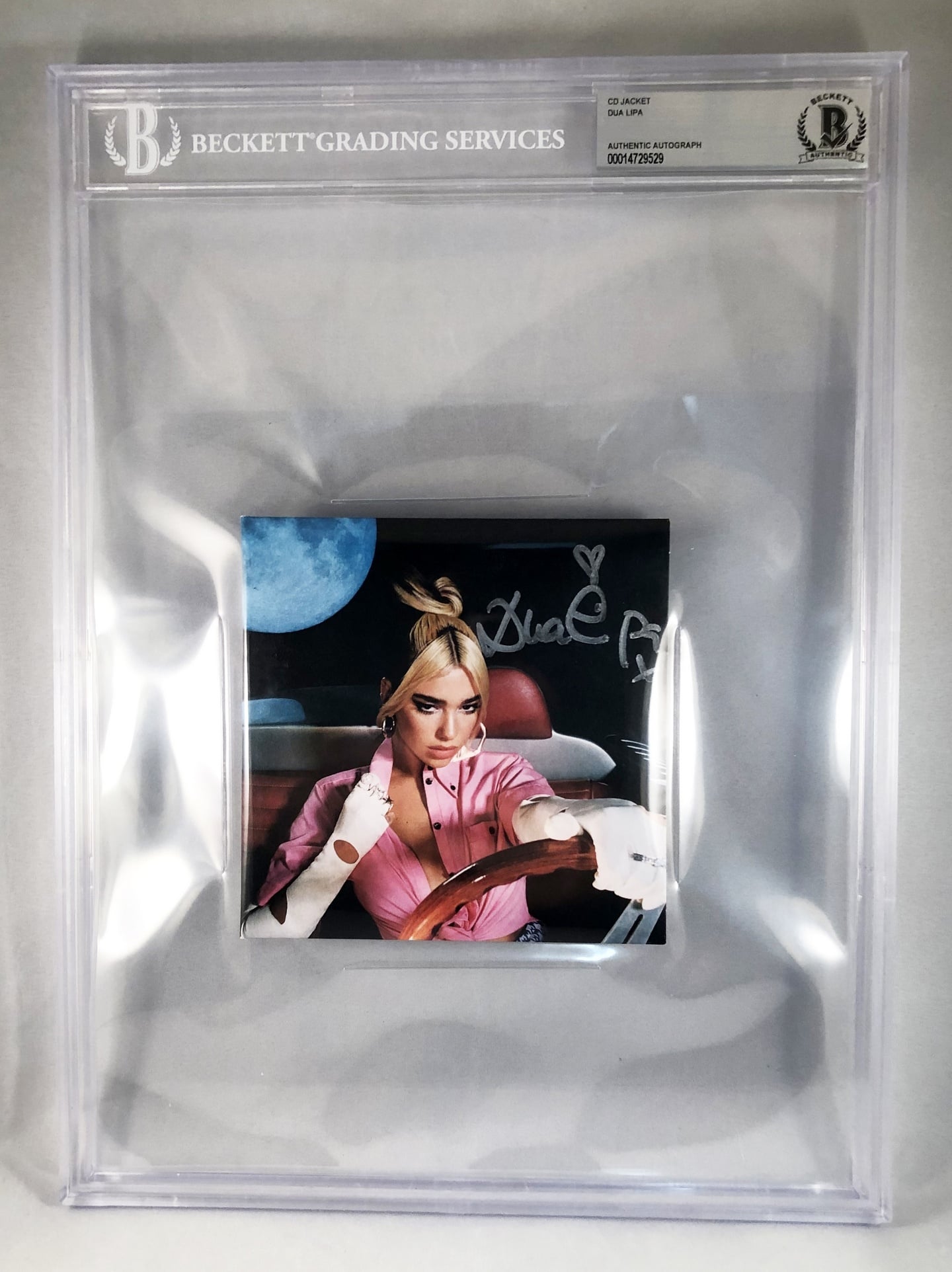 Dua Lipa Signed CD Insert Beckett BAS 3