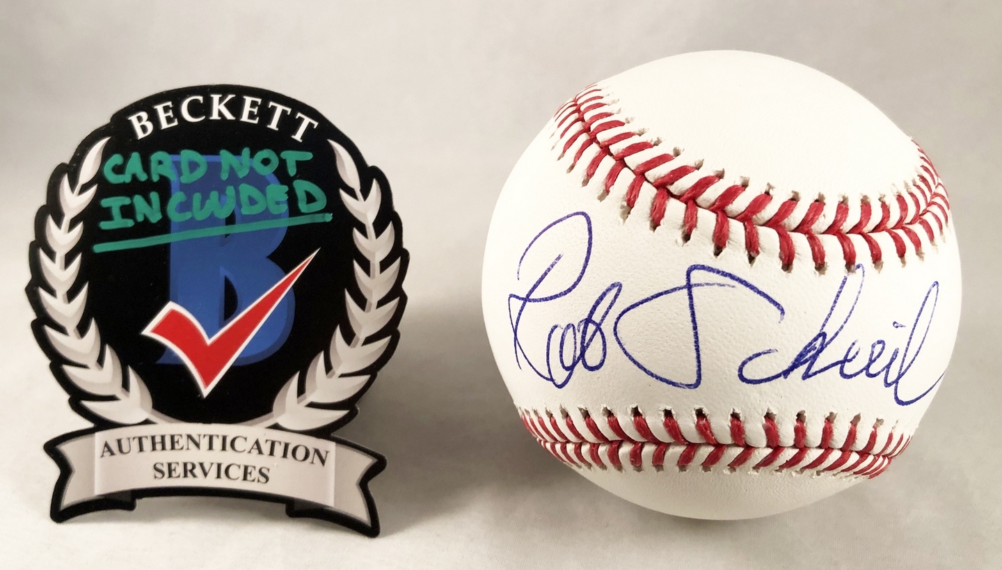Rob Schneider Signed Authentic MLB Baseball Beckett BAS Bench Warmers Gus Bus