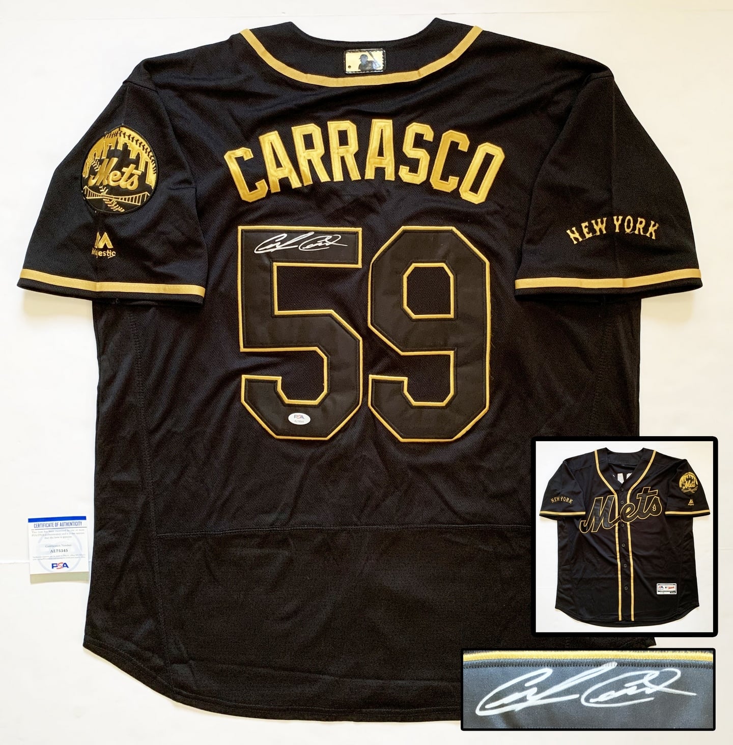 Carlos Carrasco Signed Jersey New York Mets PSA/DNA