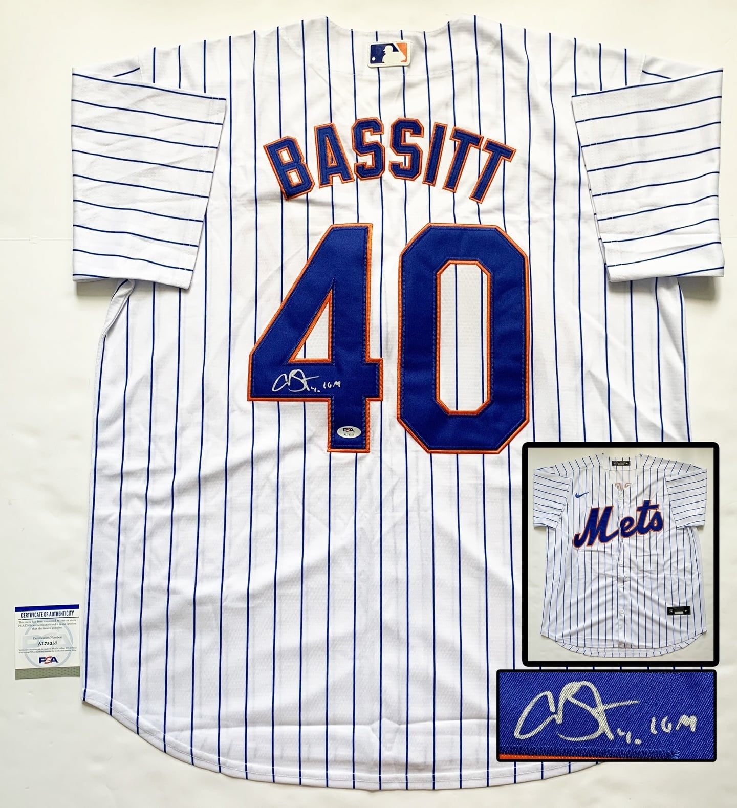 Chris Bassitt Signed Jersey New York Mets PSA/DNA
