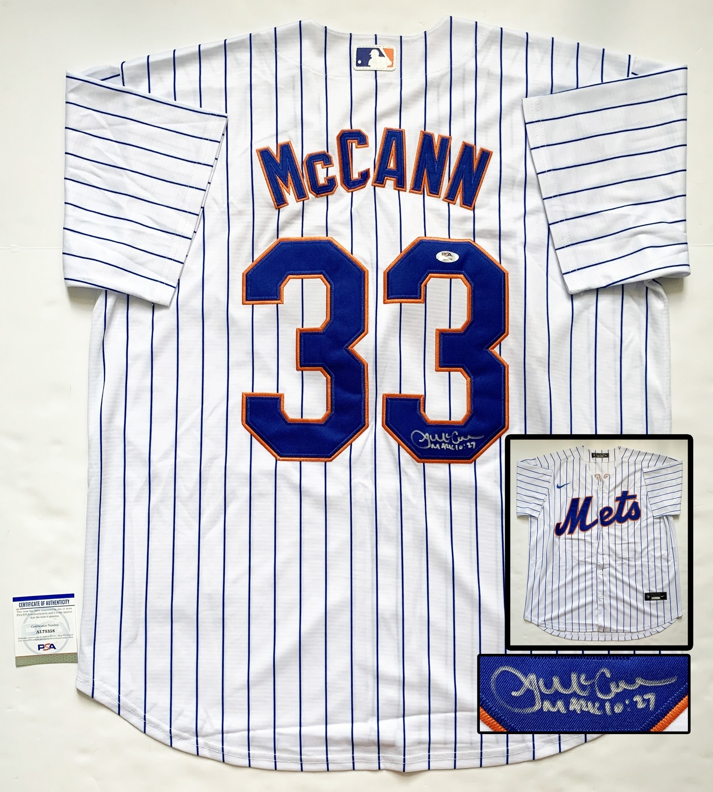 James McCann Signed Jersey New York Mets PSA/DNA