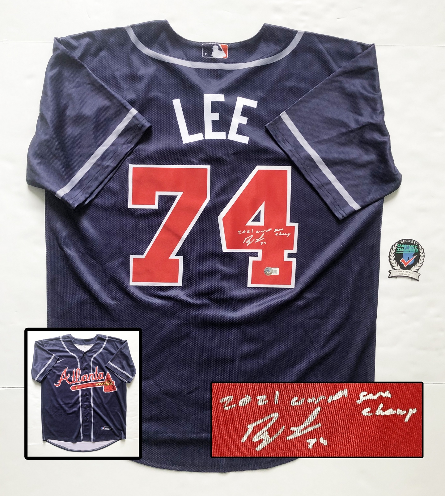 Dylan Lee Signed Jersey Atlanta Braves Beckett BAS