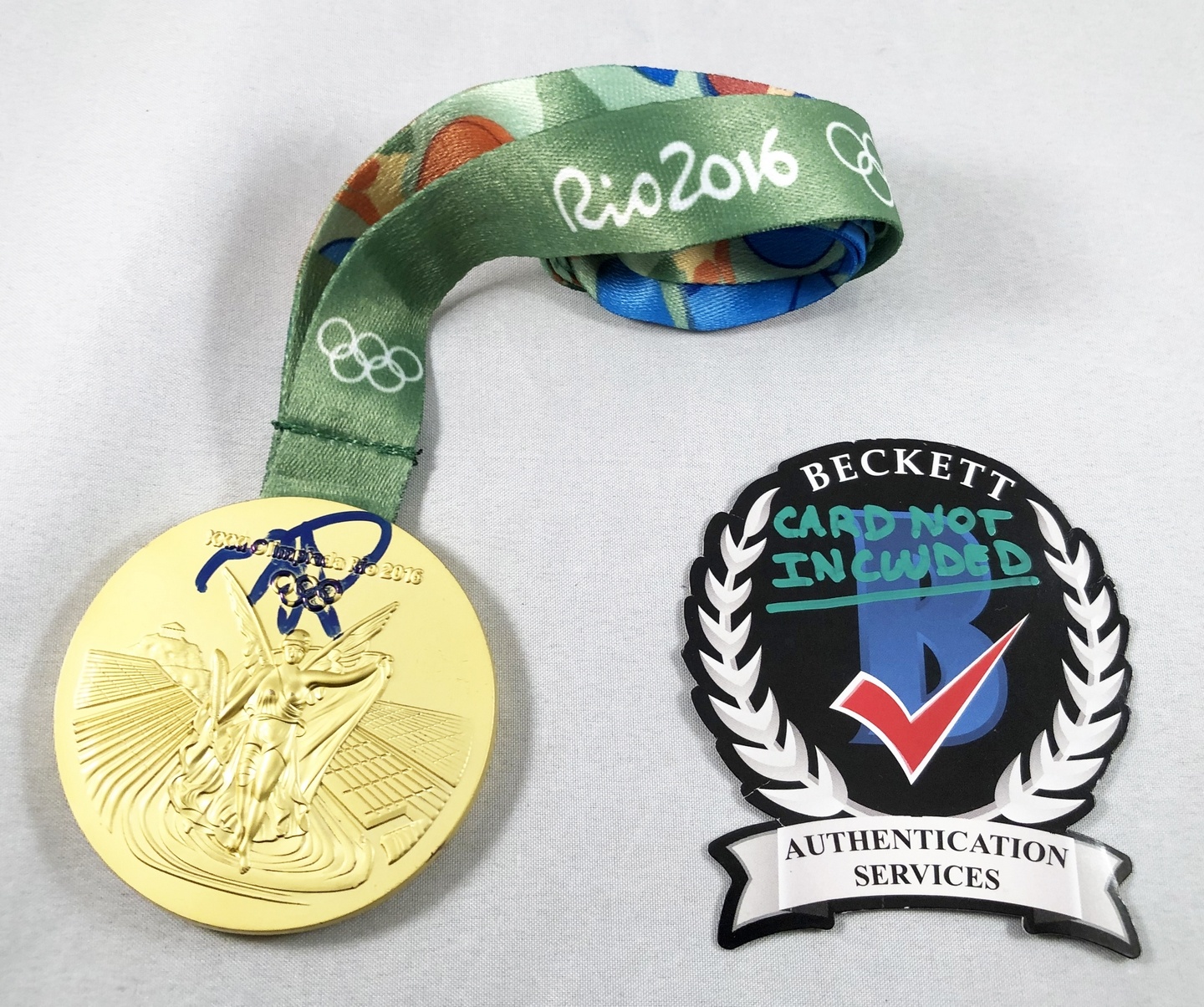 Monica Puig Signed Rio 2016 Gold Medal Beckett BAS 1st Ever Puerto Rico 4