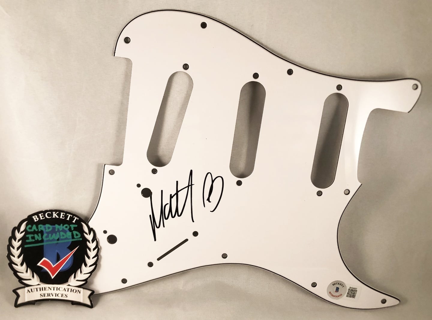 Matt Healy Signed Electric Pickguard Beckett BAS 2