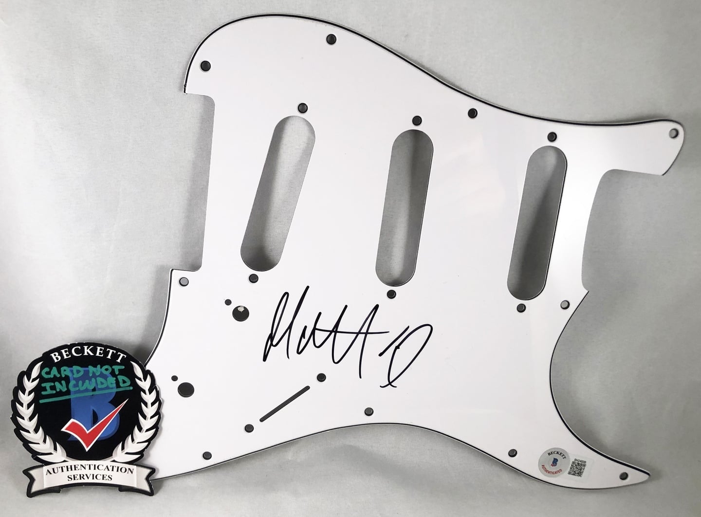 Matt Healy Signed Electric Pickguard Beckett BAS 3
