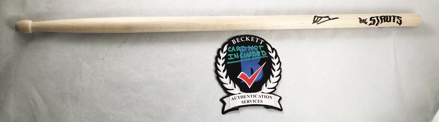 Gethin Davies Signed Drumstick The Struts Beckett BAS
