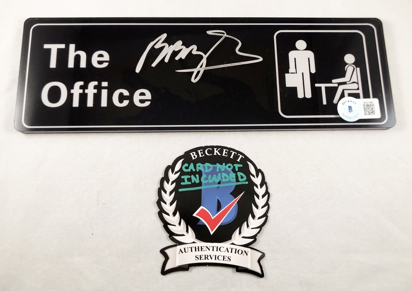 Brian Baumgartner Signed Office Sign Chili Beckett BAS