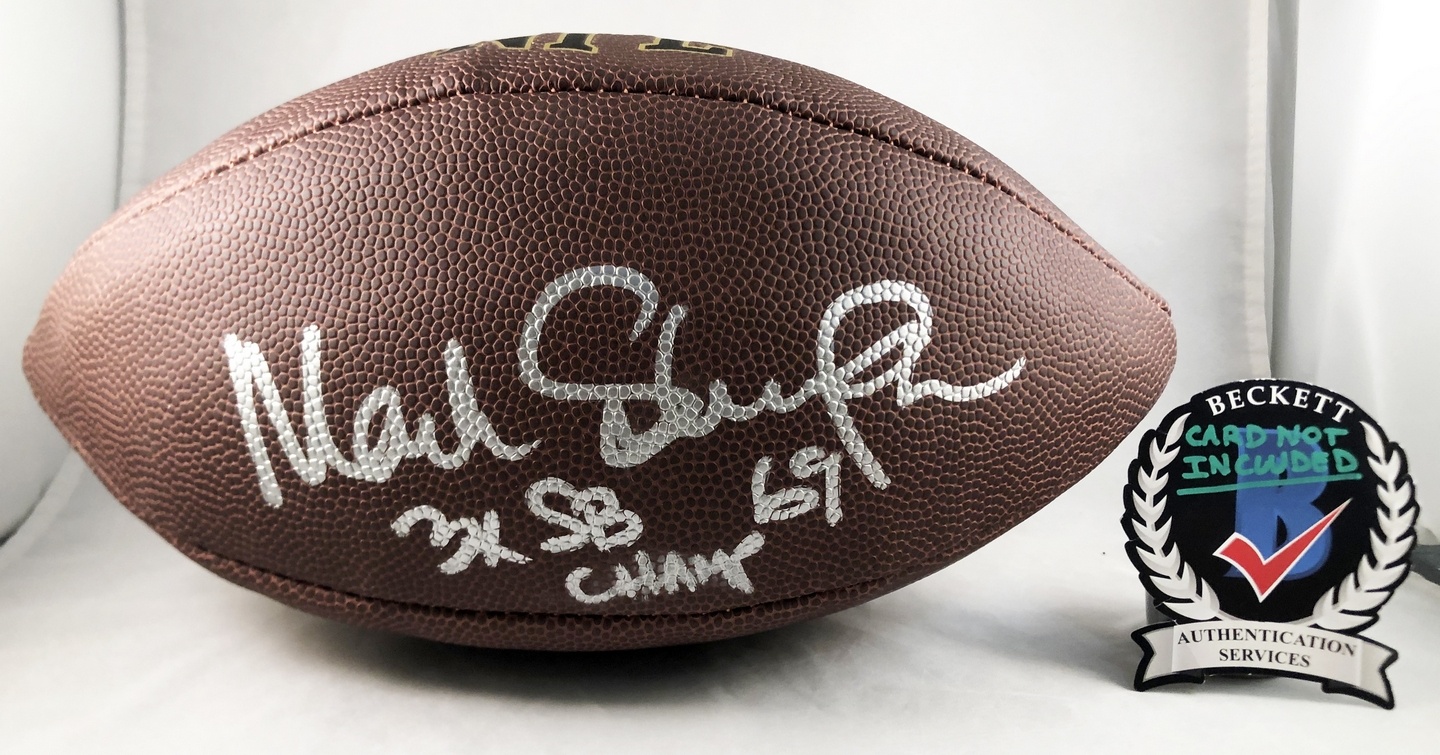Mark Schlereth Signed Full Size NFL Composite Football Denver Broncos Beckett BAS