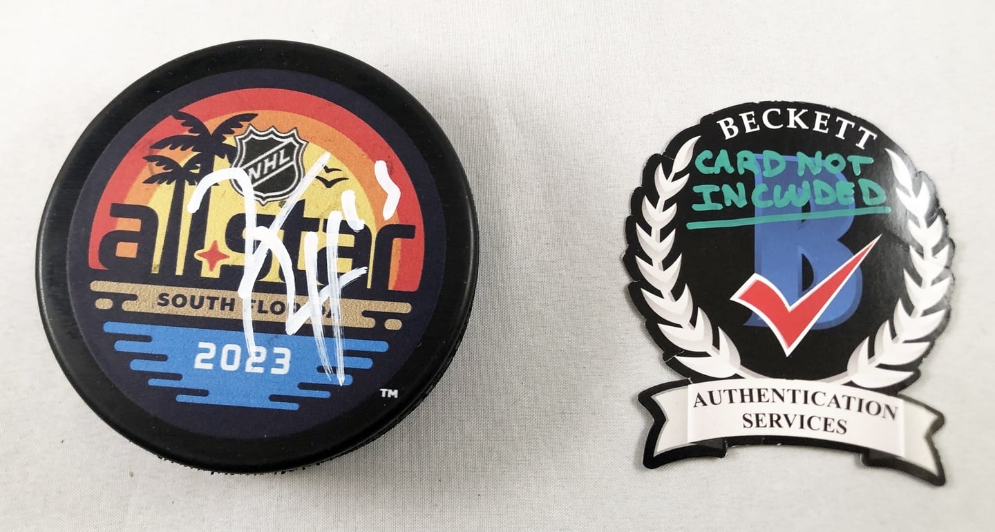 Kevin Hayes Signed 2023 All Star Hockey Puck Philadelphia Flyers Beckett BAS