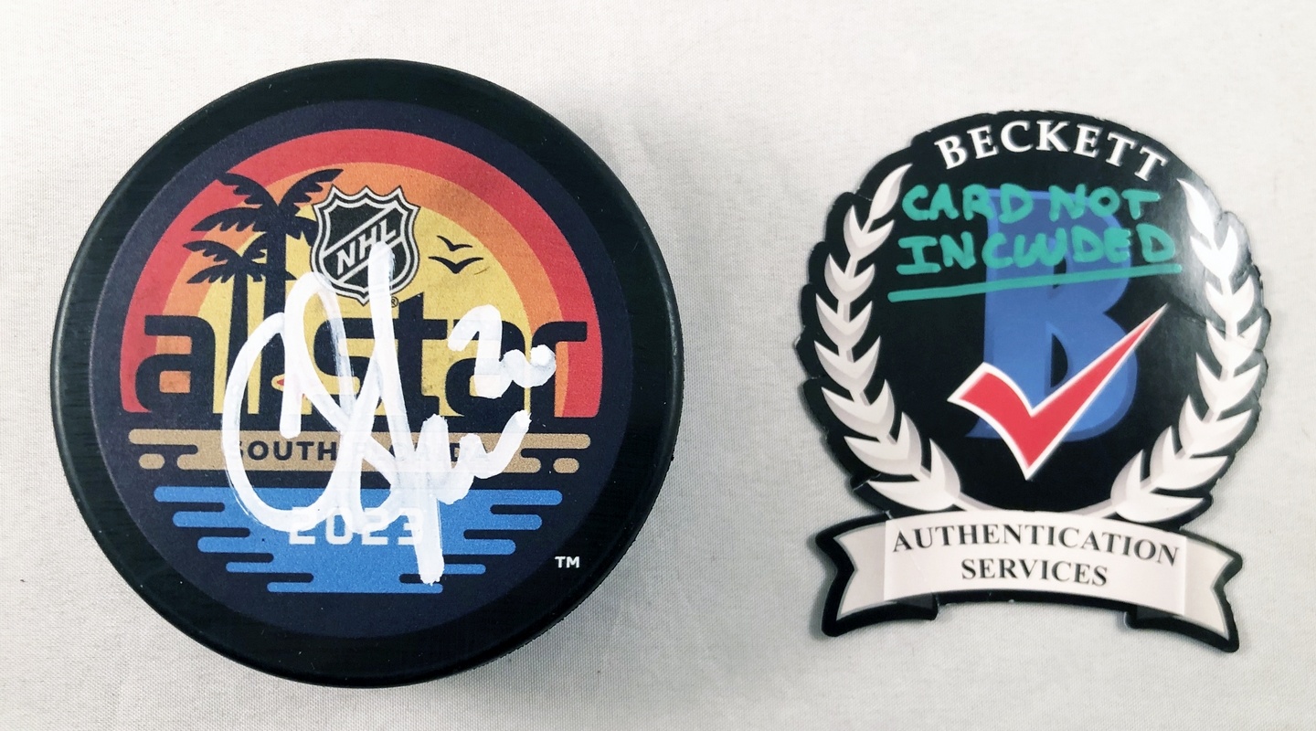 Chandler Stephenson Signed 2023 All Star Hockey Puck Las Vegas Knights Beckett BAS