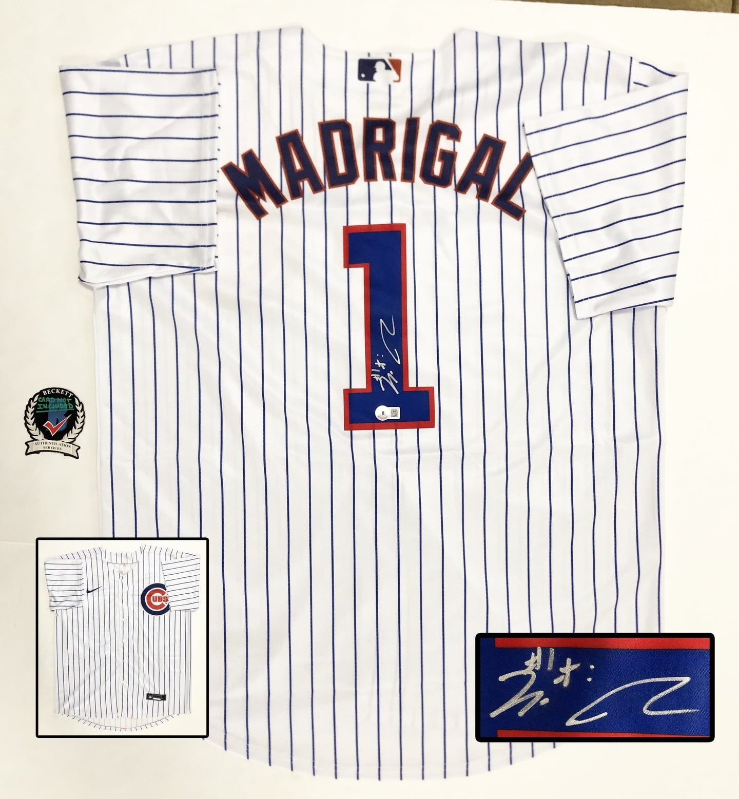 Nick Madrigal Signed Jersey Chicago Cubs Beckett BAS