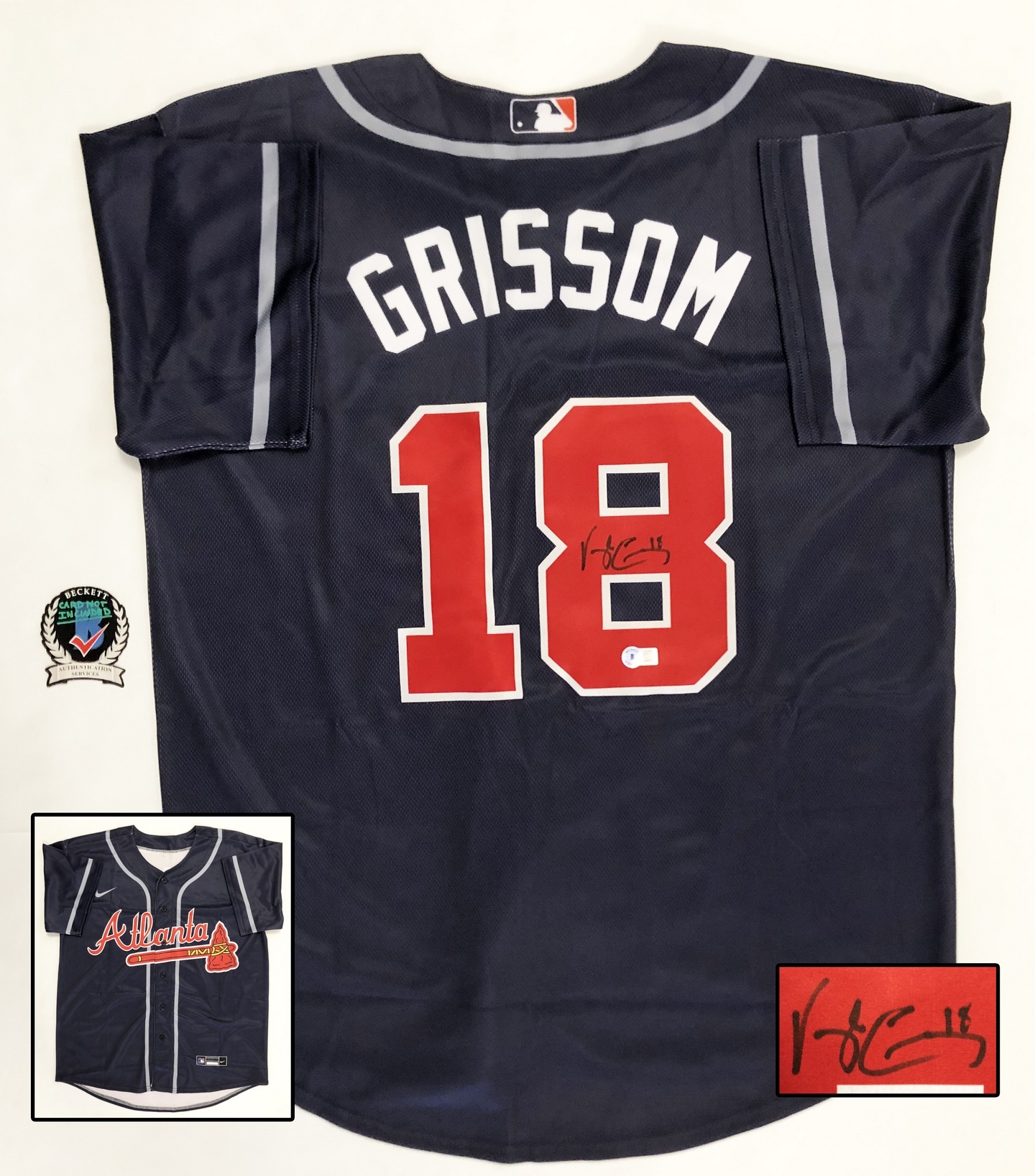 Vaughn Grissom Signed Jersey Atlanta Braves Beckett BAS