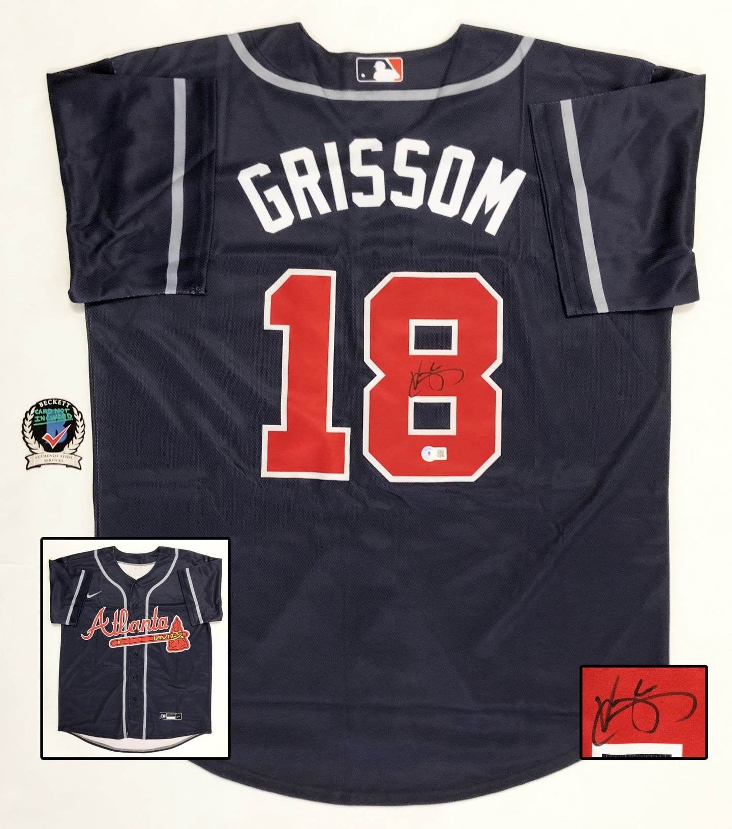 Vaughn Grissom Signed Jersey Atlanta Braves Beckett BAS 3