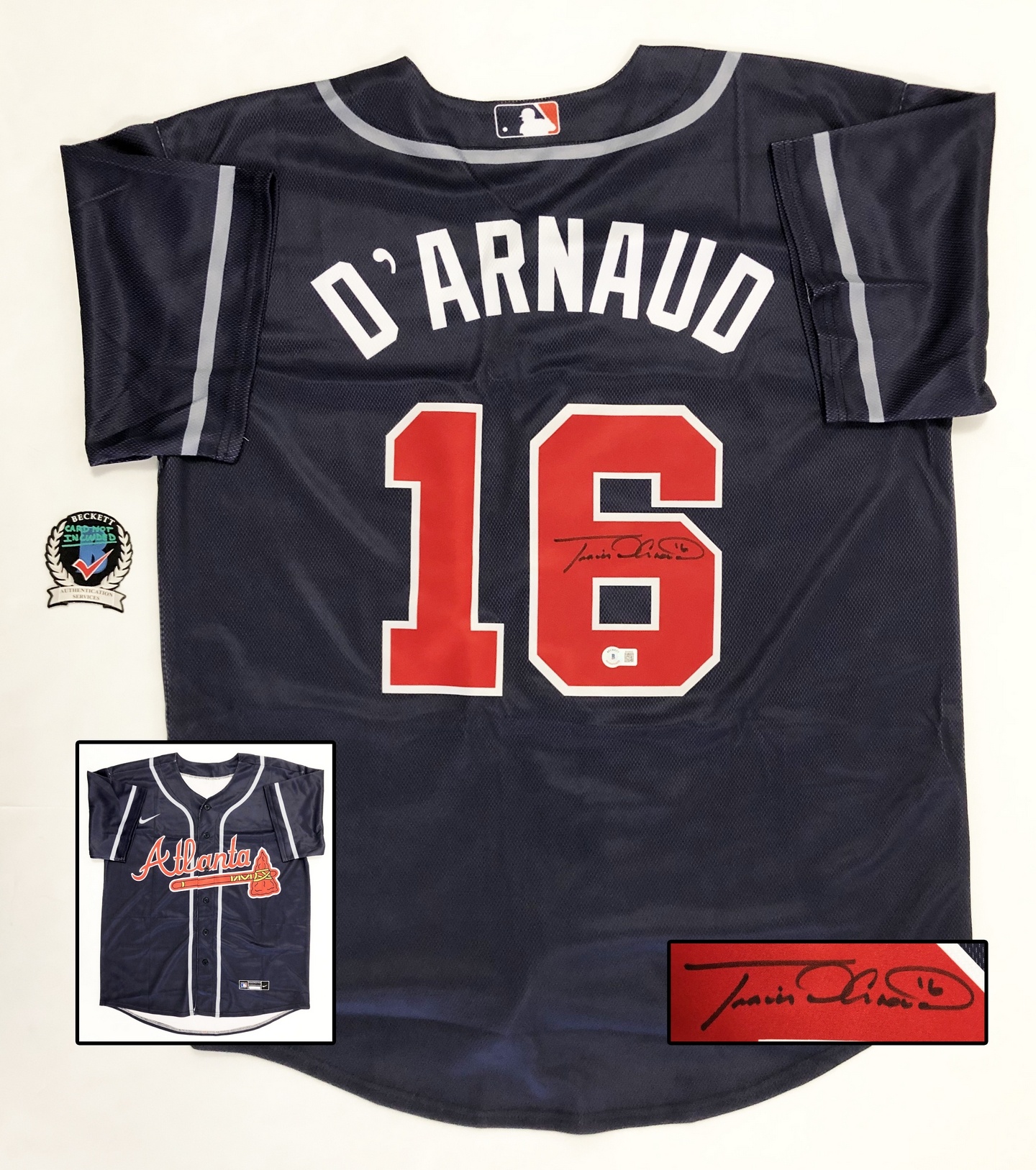 Travis d'Arnaud Signed Jersey Atlanta Braves Beckett BAS