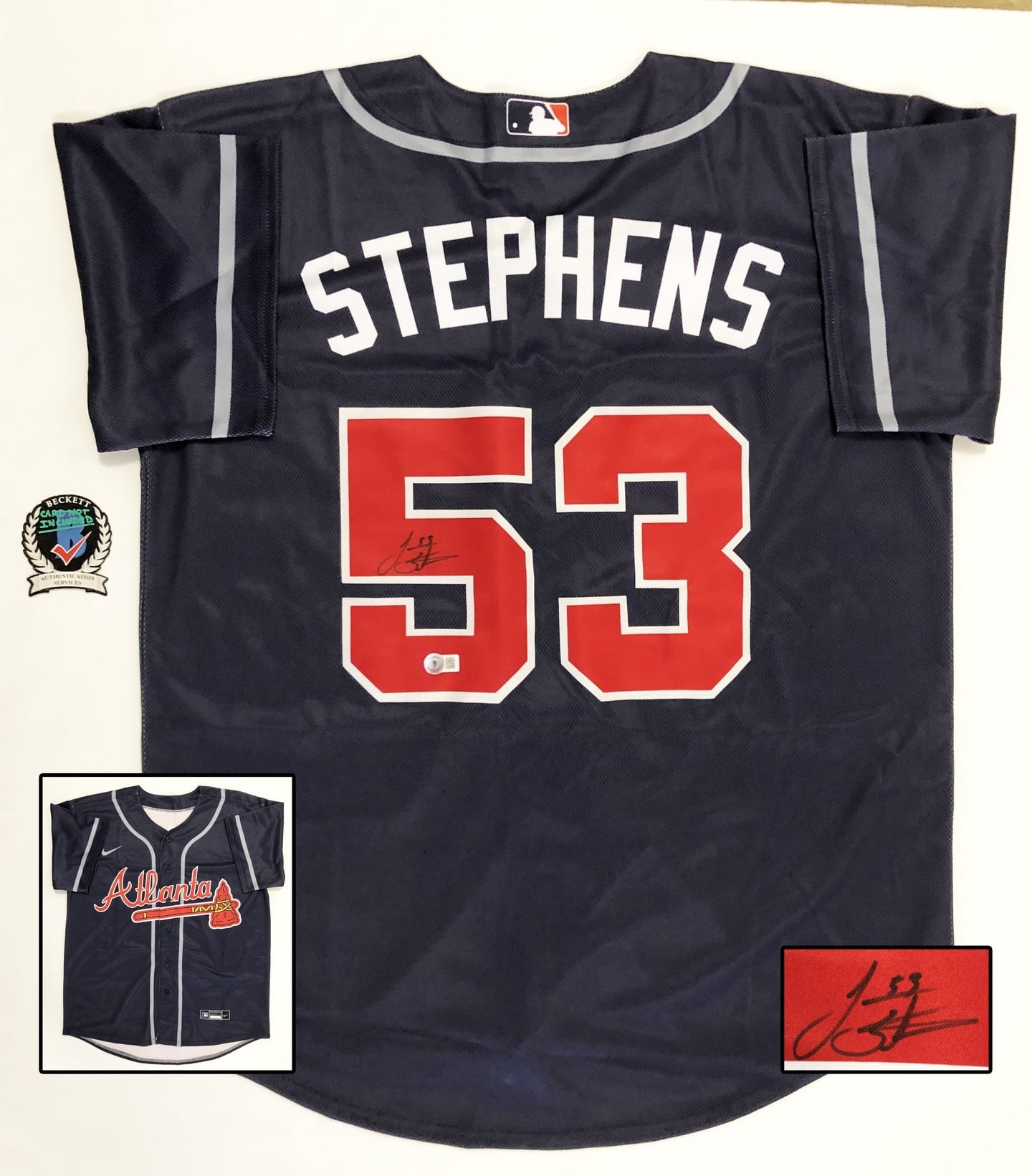 Jackson Stephens Signed Jersey Atlanta Braves Beckett BAS