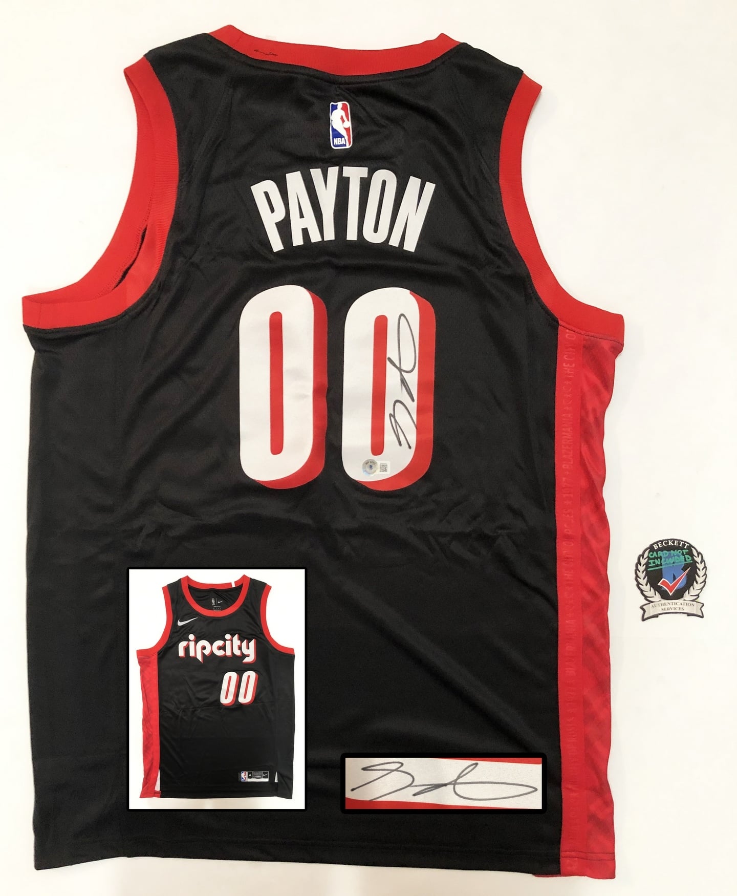 Gary Payton II Signed Jersey Portland Trail Blazers Beckett BAS 1