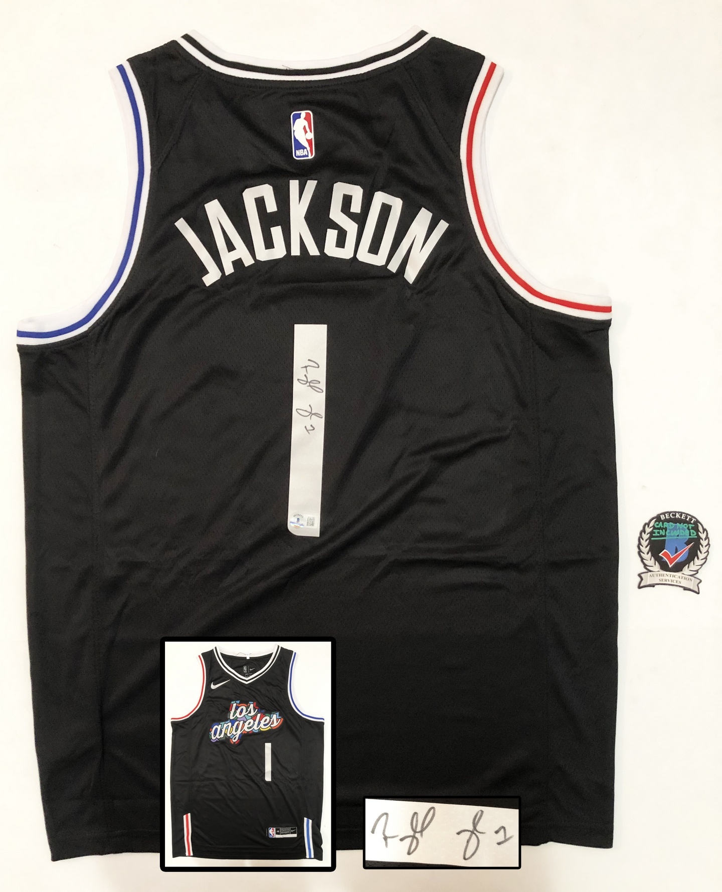 Reggie Jackson Signed Jersey Los Angeles Clippers Beckett BAS