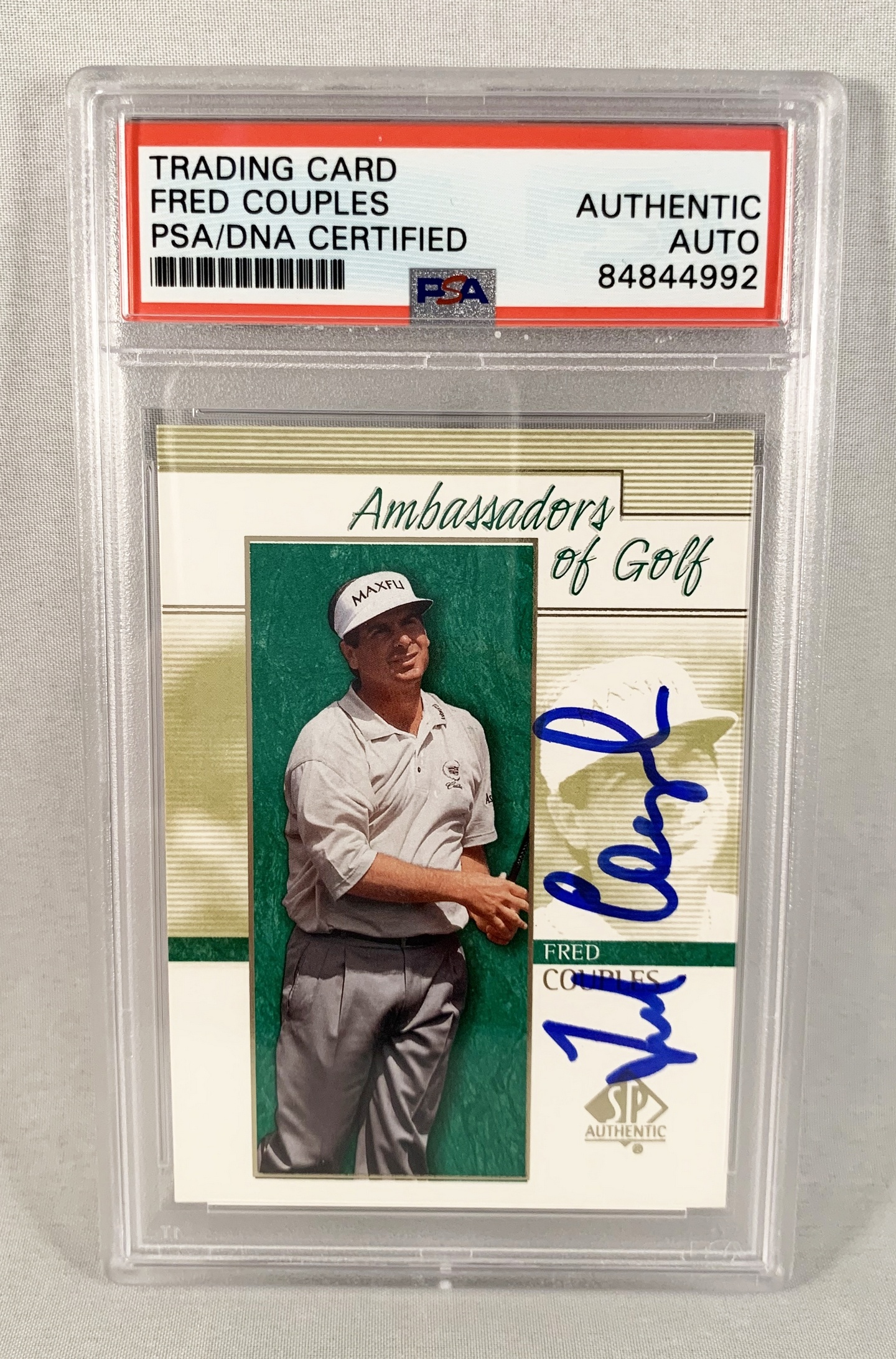 Fred Couples Signed Trading Card PSA/DNA 3