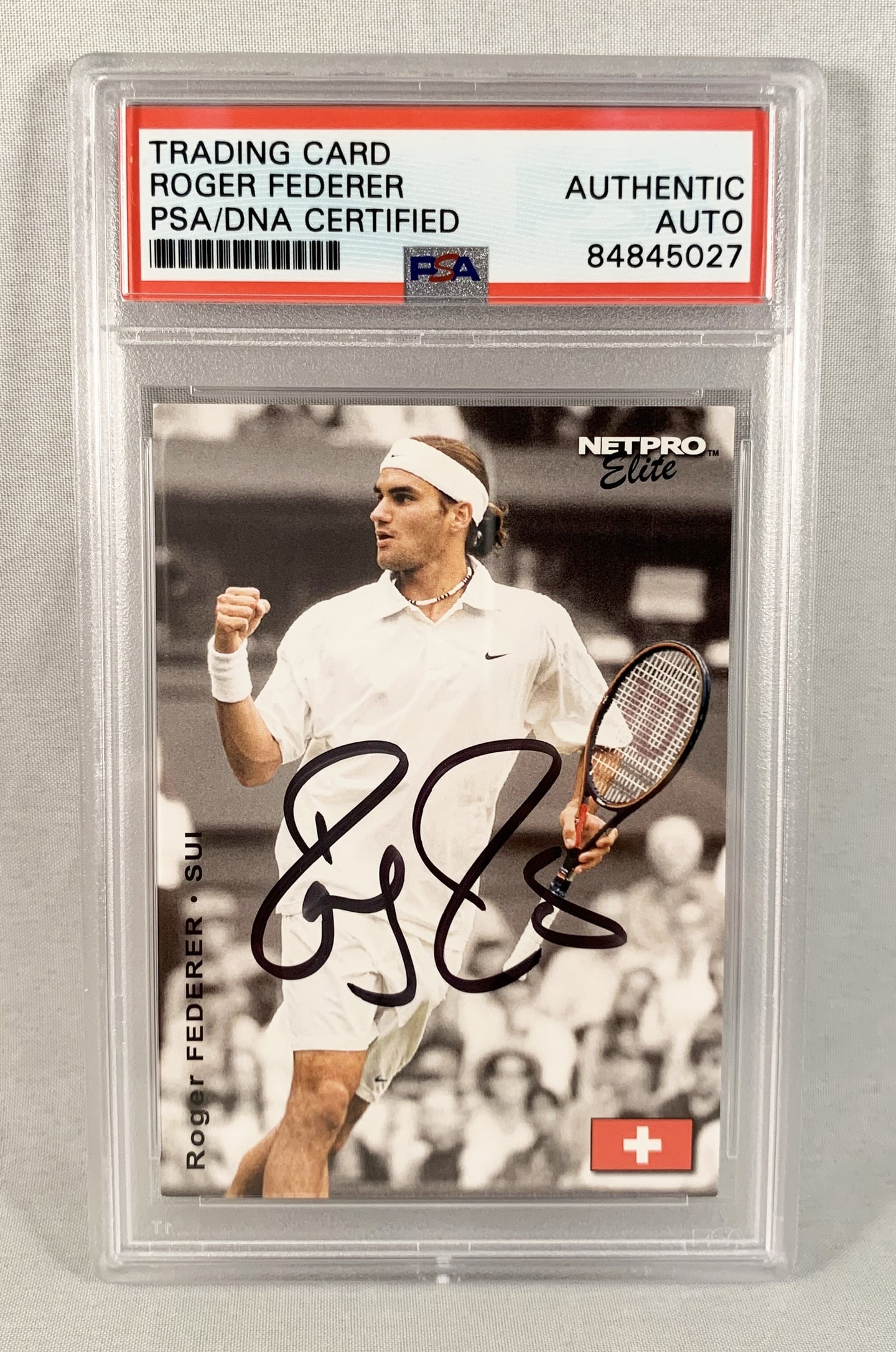 Roger Federer Signed Trading Card PSA/DNA Netpro Elite #S2