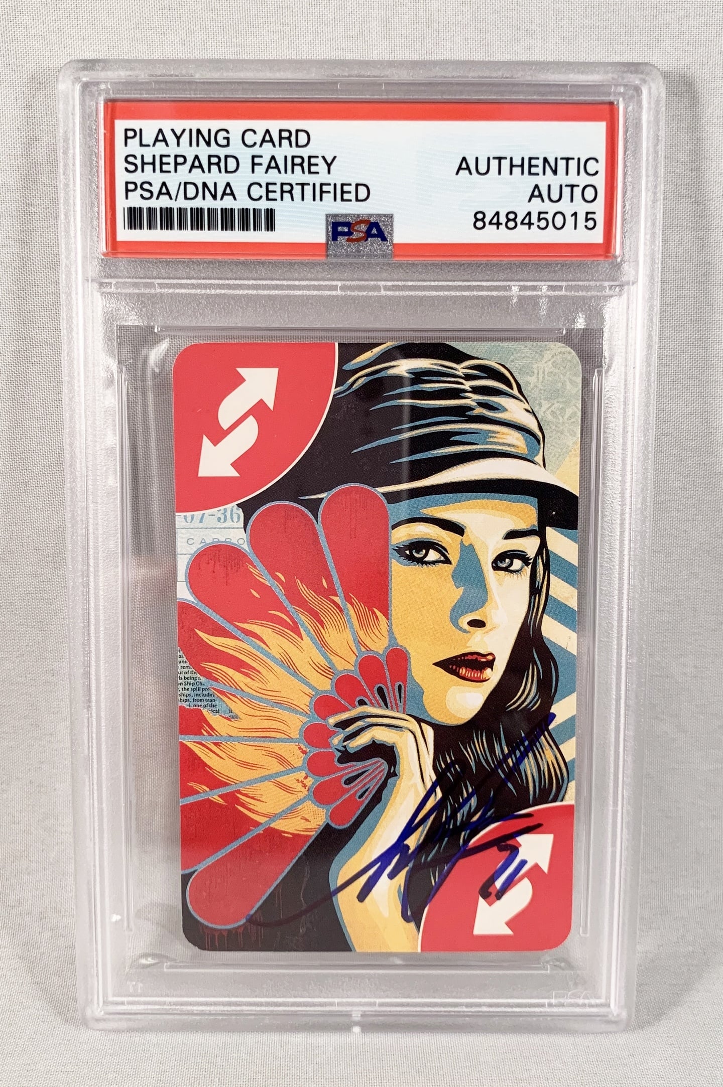 Shepard Fairey Signed Card Uno Limited Edition PSA/DNA