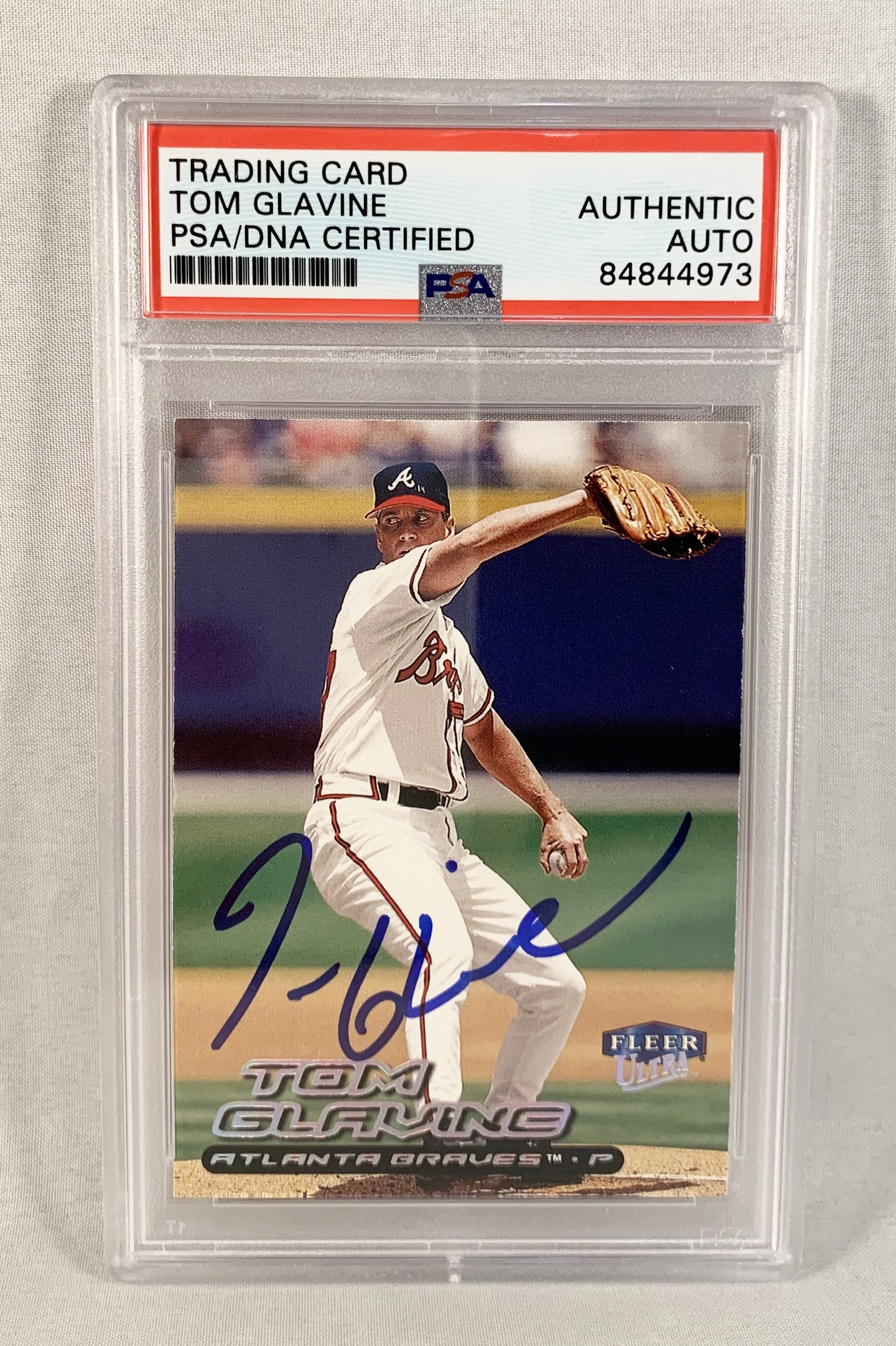 Tom Glavine Signed Trading Card 1999 Fleer Ultra #87 PSA/DNA