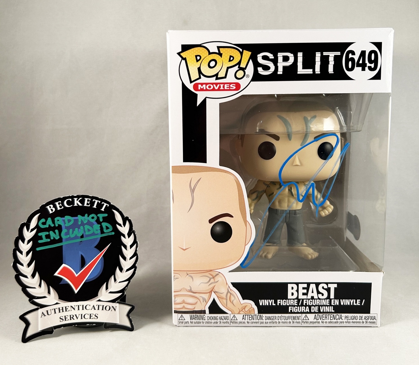 James McAvoy Signed Funko Pop Beast Split Beckett BAS 1