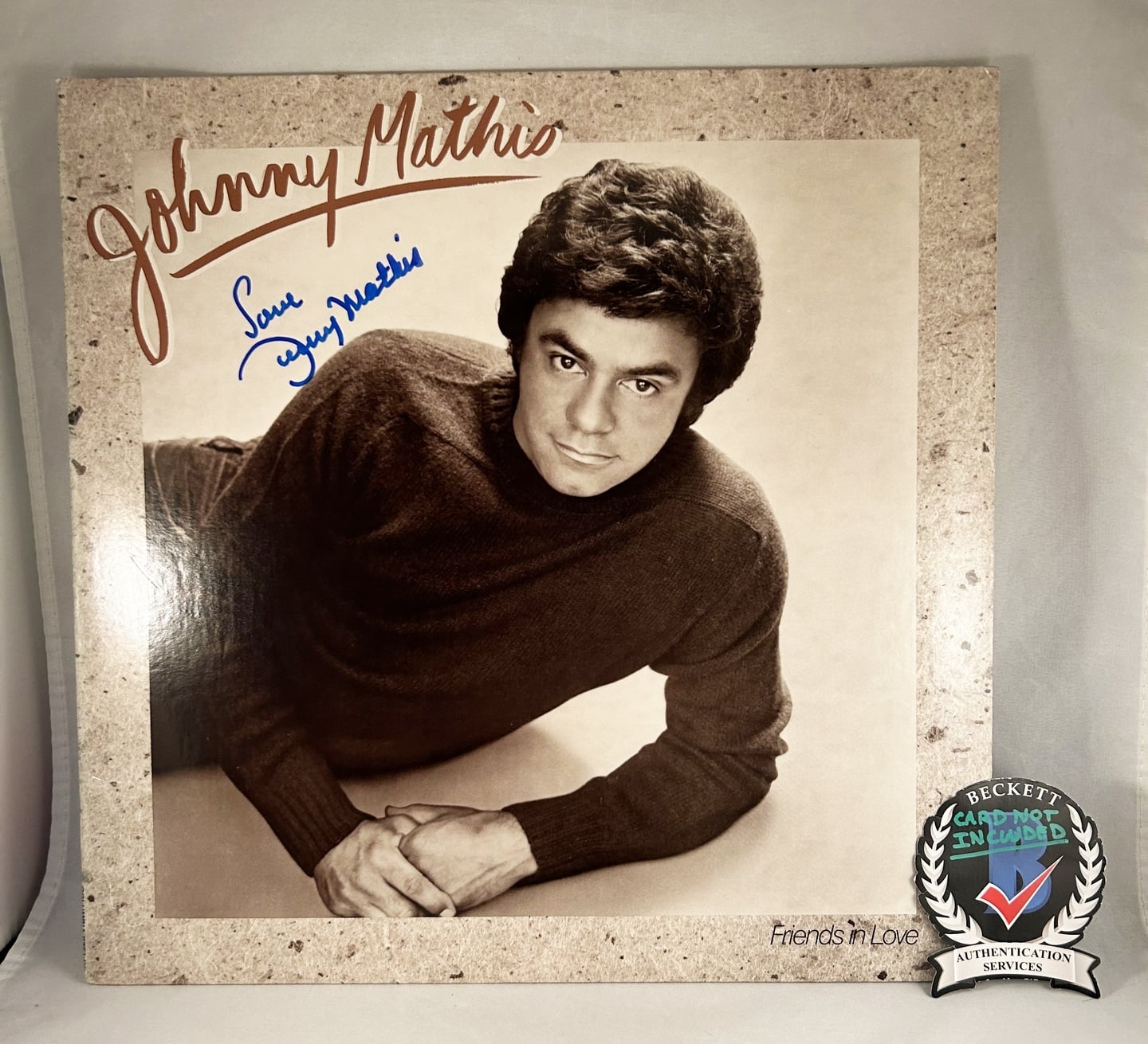 Johnny Mathis Signed Vinyl LP Album Beckett BAS