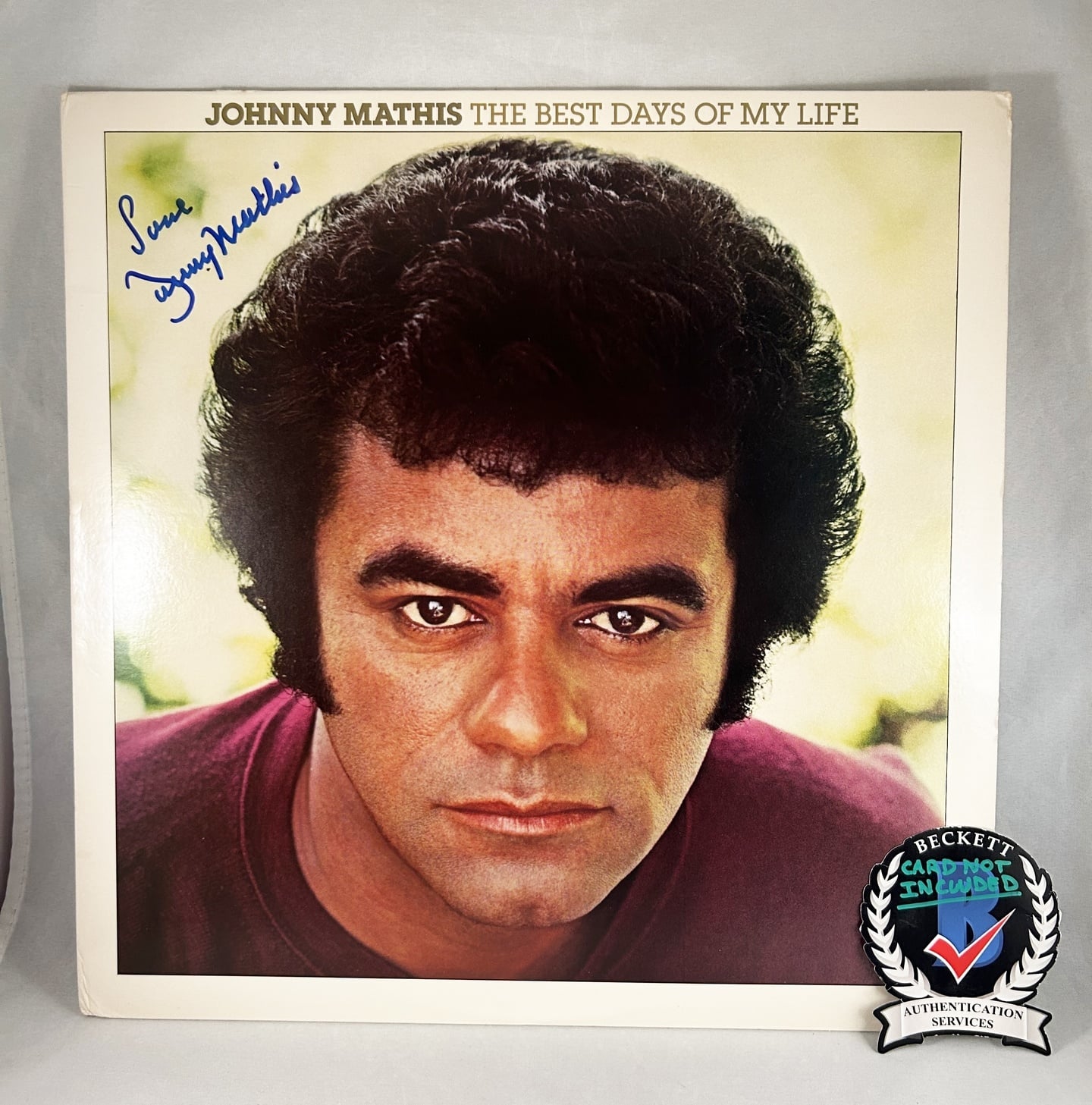 Johnny Mathis Signed Vinyl LP Album Beckett BAS 3