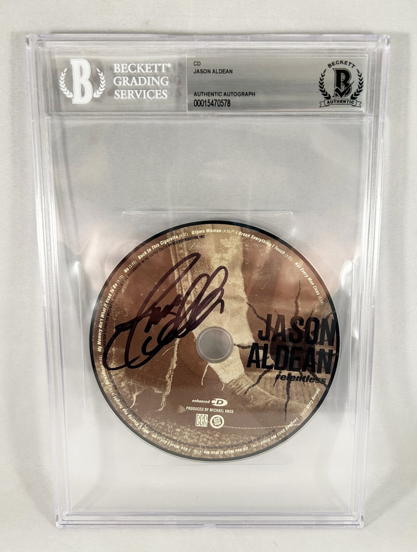 Jason Aldean Signed CD Beckett BAS